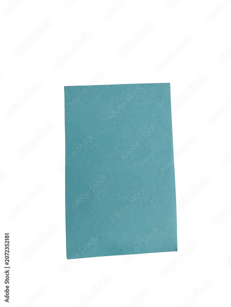 Fototapeta premium A single rectangular piece of textured light blue construction paper with a rough matte surface finish isolated on transparent background