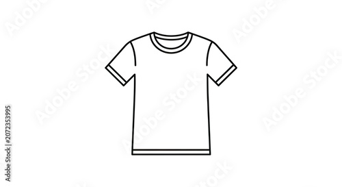 Blank t-shirt apparel icon outline.