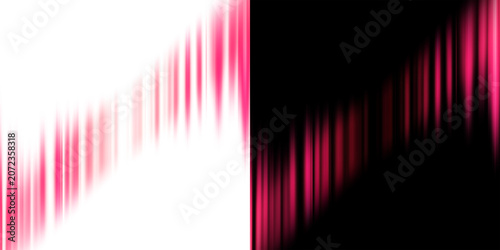 Foto Glowing pink wavy light curtain effect on transparent background, isolated abstr