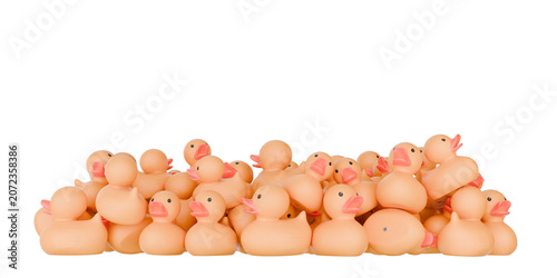Принти на полотні 3d rubber ducks in a pile, yellow rubber duck