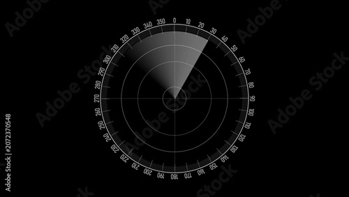 Konstfotografi Minimalist black and white analog clock with sharp hour and minute hands, monoch