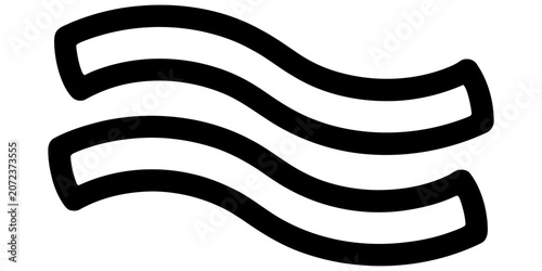 Black and white wavy lines icon representing approximate or equal symbol Vector, illustration