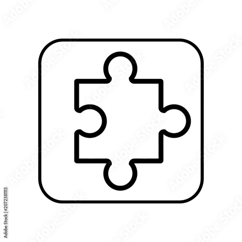 Puzzle Piece Icon Isolated on White Background