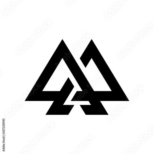 Stylized geometric symbol of two intersecting triangles