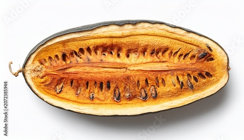 Top View Of A Half Dried Watermelon Isolated