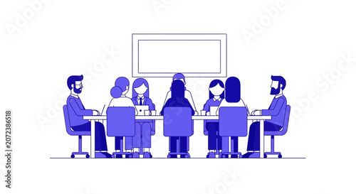 People sitting around meeting table.