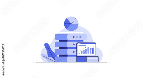 Business data analysis graphic design.
