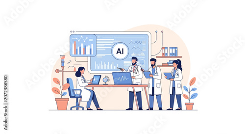 People working with artificial intelligence.