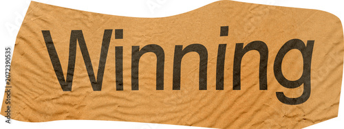 Tableau sur toile Winning – Modern Magazine & Tabloid Collage Typography clipping cutout Art