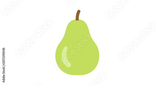Konstfotografi Minimal green pear fruit illustration.