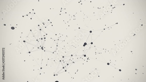 Abstract 4K UHD loop featuring a glowing teal neural network of disk nodes firing and connecting in a seamless plexus with an elegant inner glow. Ideal for data visualization, digital background.