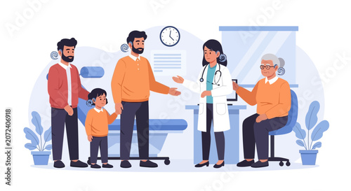 Family Doctor Visit - Healthcare Consultation with Medical Professional