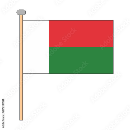Madagascar Flag Pole Design
