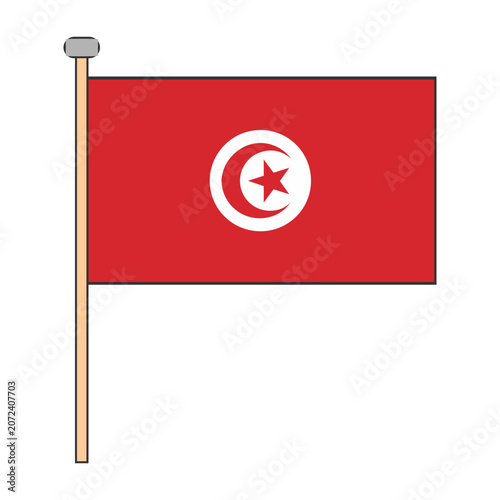 Tunisia Flag Pole Design