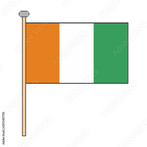 Ivory Coast Flag Pole Design