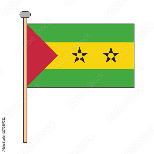  Sao Tome and Príncipe Flag Pole Design
