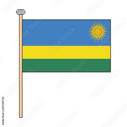 Rwanda Flag Pole Design