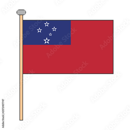 Samoa Flag Pole Design