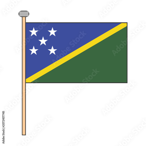 Solomon Islands Flag Pole Design