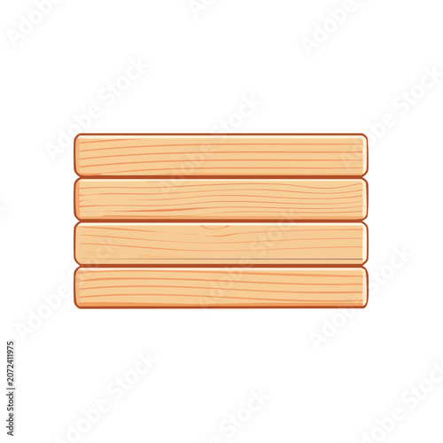 Stacked Wooden Planks Vector Illustration