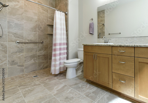 Modern residential luxury bathroom interior