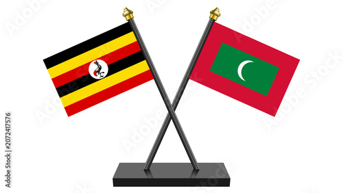 Flag of Maldives and Uganda