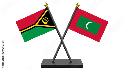 Flag of Maldives and Vanuatu