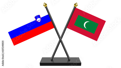 Flag of Maldives and Slovenia