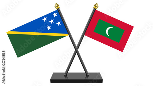 Flag of Maldives and Solomon Islands