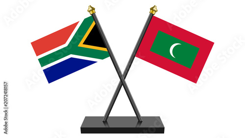 Flag of Maldives and South Africa
