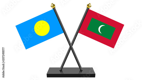 Flag of Maldives and Palau