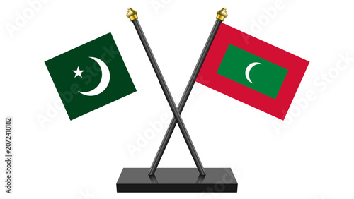 Flag of Maldives and Pakistan
