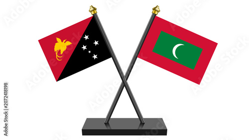 Flag of Maldives and Papua New Guinea