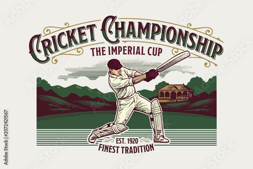 Cricket Challenge Concept Vector Design