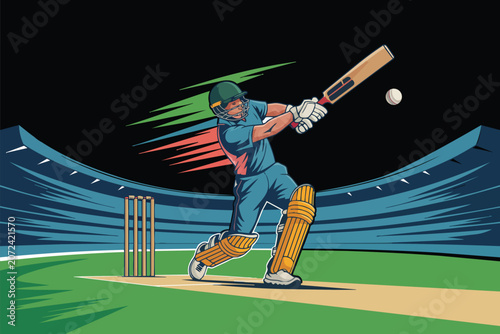 Cricket Challenge Concept Vector Design