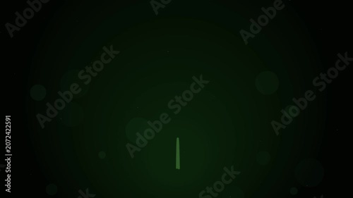 Abstract Green Motion Graphic of a Rotating 3D DNA Helix Structure
