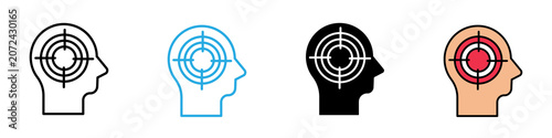 Photos Head hunting multi - style icon design concept