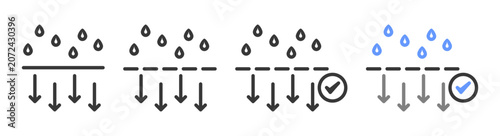Cuadro en lienzo The Ultimate membrane Styles with Variations Line of icon set vector illustratio
