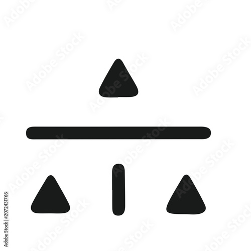 Abstract black geometric structure shape design element vector illustration isolated on white background.