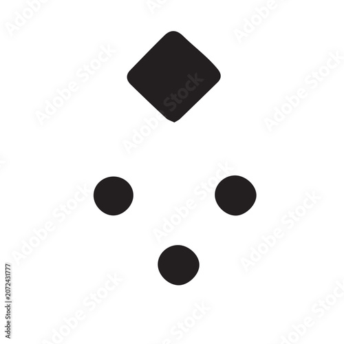 Abstract black scattered shapes design element vector illustration isolated on white background.