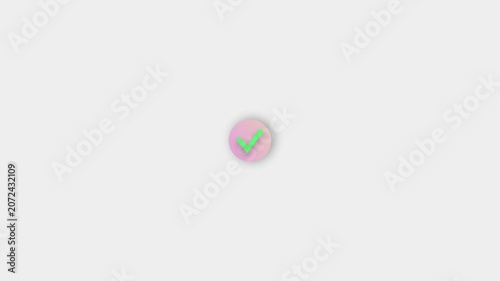 Submit Button Transforming into Check Mark Animation on white background.
