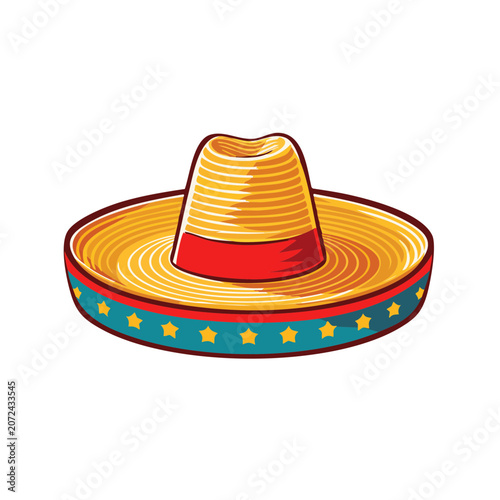 Colorful sombrero vector illustration