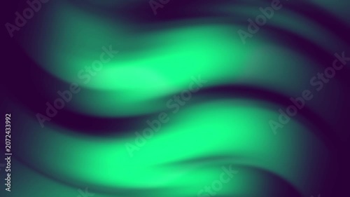 Abstract Flowing Gradient Waves Background Loop | Neon Liquid Motion, Gradient waves flow across the screen in shades of deep green and dark.