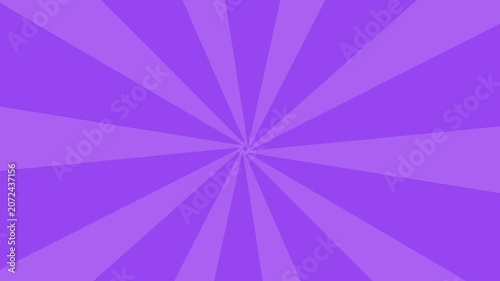 Sunburst pattern radiates purple light across the entire flat background.