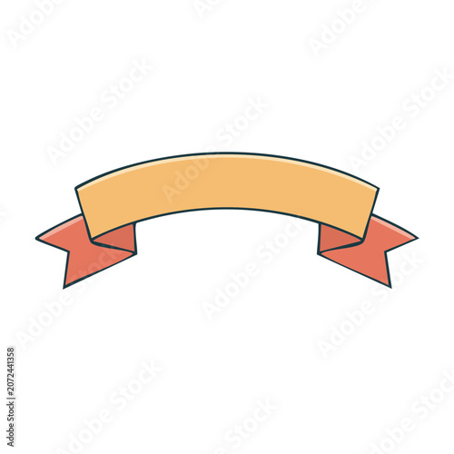 Flat vector illustration of a brown table with red legs