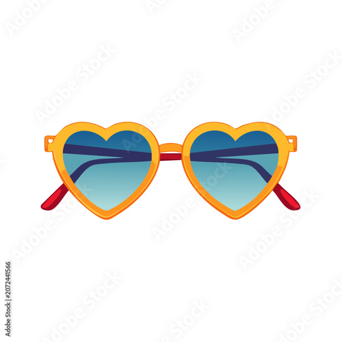 Orange and blue flat design spectacles