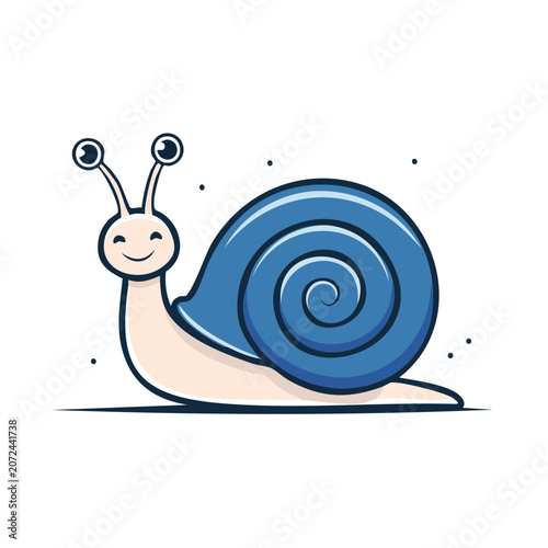 Blue vinyl record with smiley face illustration
