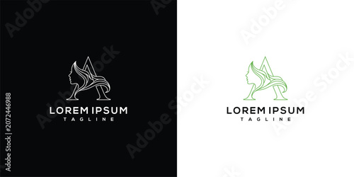 Mythical Creature Logo Design with Letter A