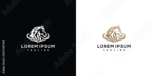 Elegant Horse Head Logo Design