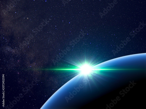Fotografie 惑星を掠めて恒星が輝く